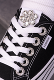 Zwarte platform sneakers Sharona met strass details_