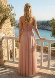 Rose shoulders off maxi jurk _