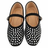 Zwarte ballerina’s  Cedy met strass steentjes en bandje_