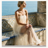 Elegante cream bustier jurk met tulle_