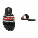 Zwarte fashion slipper  Fiya met strass._