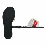 Witte fashion slipper  Fiya met strass_