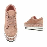 Roze platform sneakers Lina met strass details_