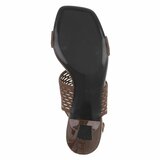 Elegante bruine sandalette met sculptuurhak_