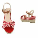 Zomerse rode wedge sandaal Manon._