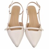 Elegante slingback hakken Charouse met puntneus – beige_
