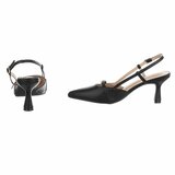 Elegante slingback hakken Charouse met puntneus – zwart_