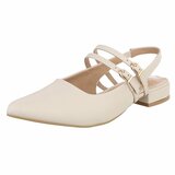Elegante slingback hakken Meriam met dubbele bandjes – beige_