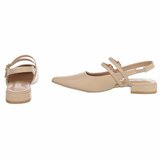 Elegante slingback hakken Meriam met dubbele bandjes – kaki_