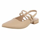 Elegante slingback hakken Meriam met dubbele bandjes – kaki_