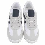 Sportieve witte sneakers Chelsy met zwarte accenten_
