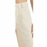 Luxe beige wide leg jeans met subtiele textuur_