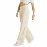 Luxe beige wide leg jeans met subtiele textuur_