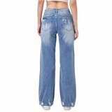 Jean bleu wide leg de luxe avec détails modernes_