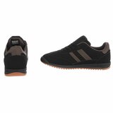 Baskets noires sportives Chelsy avec détails marron_