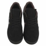 Baskets noires sportives Chelsy avec détails marron_