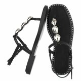 Zwarte sandaal Murielle met metalen detail_