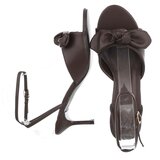 Bruine hak sandalen Charmy met strikdetail_