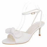 Witte hak sandalen Charmy met strikdetail_