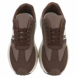 Bruine sneakers Phea met platformzool en beige details  SOLD OUT_