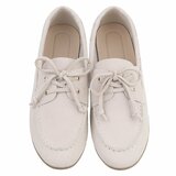 Beige suédine bootschoenen met strikdetail-Anke_