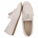 Beige suédine bootschoenen met strikdetail-Anke_