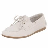 Beige suédine bootschoenen met strikdetail-Anke_