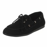 Zwarte suédine bootschoenen met strikdetail-Anke_