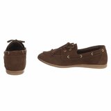 Bruine suédine bootschoenen met strikdetail-Anke_