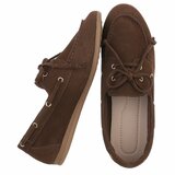 Bruine suédine bootschoenen met strikdetail-Anke_