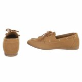Camel suédine bootschoenen met strikdetail-Anke_