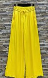 Gele broek in satin  _