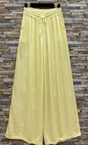 Pantalon jaune clair en satin _