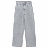 Jean wide leg gris clair avec détails nailheads_