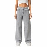 Jean wide leg gris clair avec détails nailheads_