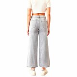 Lichtgrijze Wide Leg Jeans – Cropped Fit_