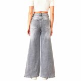 Grijze Wide Leg Jeans – High Waist Fit_
