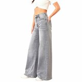 Grijze Wide Leg Jeans – High Waist Fit_