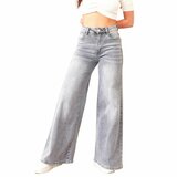 Grijze Wide Leg Jeans – High Waist Fit_