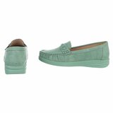 Mocassins verts clairs à semelle confortable-Anika_