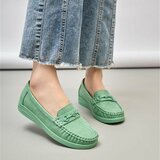 Mocassins verts clairs à semelle confortable-Anika_