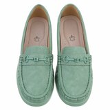 Mocassins verts clairs à semelle confortable-Anika_