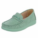 Mocassins verts clairs à semelle confortable-Anika_