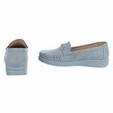 Blauwe loafers met comfortabele zool-Anika_