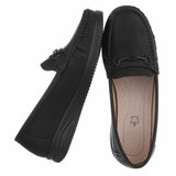 Zwarte loafers met comfortabele zool-Anika_