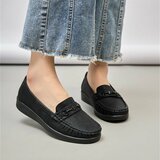 Zwarte loafers met comfortabele zool-Anika_