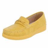Gele loafers met comfortabele zool-Anika_
