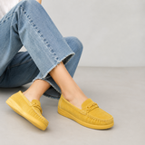 Gele loafers met comfortabele zool-Anika_