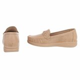 Kaki loafers met comfortabele zool-Anika_