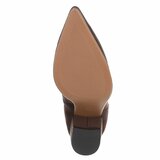 Bottines marron en suédine élégantes à talon-Annelisa_